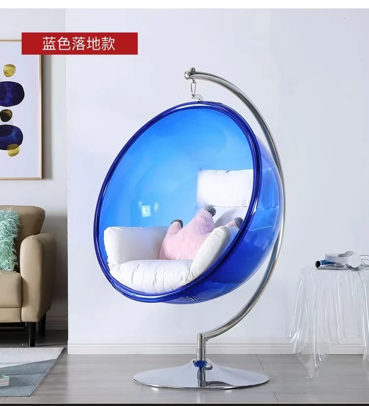 2024 Hot sell hanging swing chairs Round Swivel Clear Acrylic Global Bubble Chair outdoor home furniture garden kids