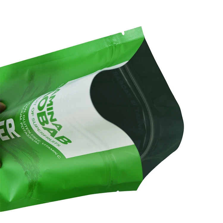 Compostable Mylar & Aluminum Foil Stand Up Zip Lock Pouch Custom For Coffee Packaging Bag