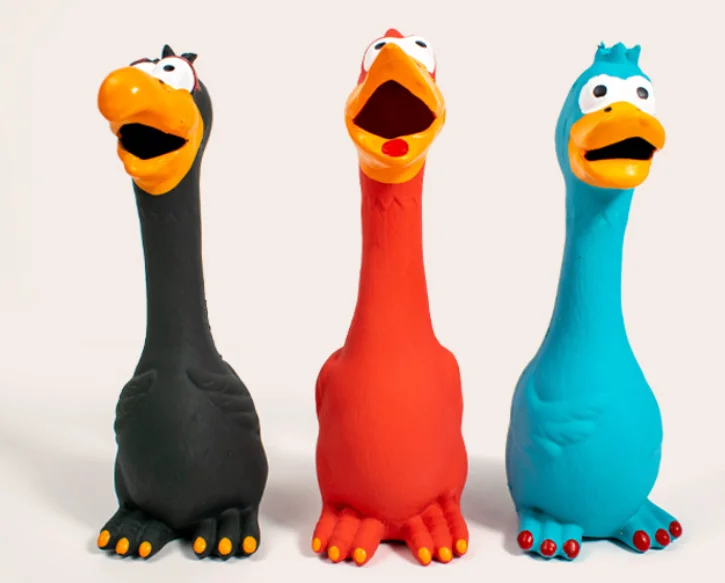 Factory wholesale Hot style latex screaming chicken pet toys, bite-resistant latex venting chicken pet supplies