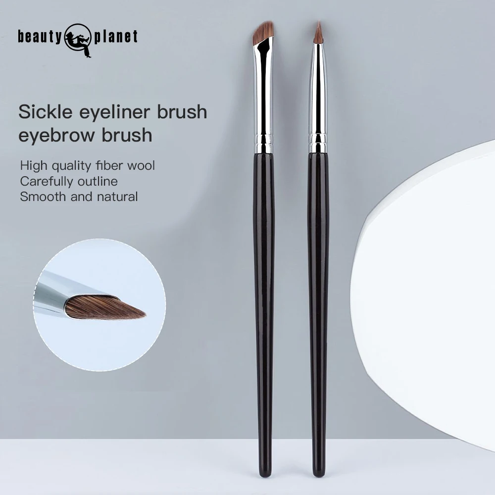 Beauty Planet Wholesale Eyebrow Eyeliner Brush Thin Single Custom Private Label Professional Flat Angle Brush Eyebrow Brushes