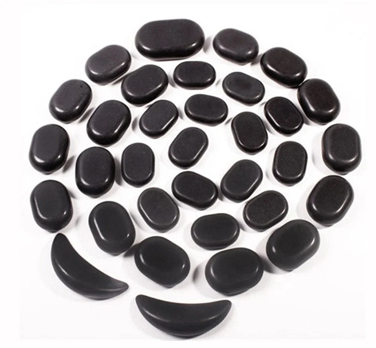 Hot Stone Massage lava Stones Natural Energy Massage Spa Stones Set Rock Basalt Wholesale Body Health Care