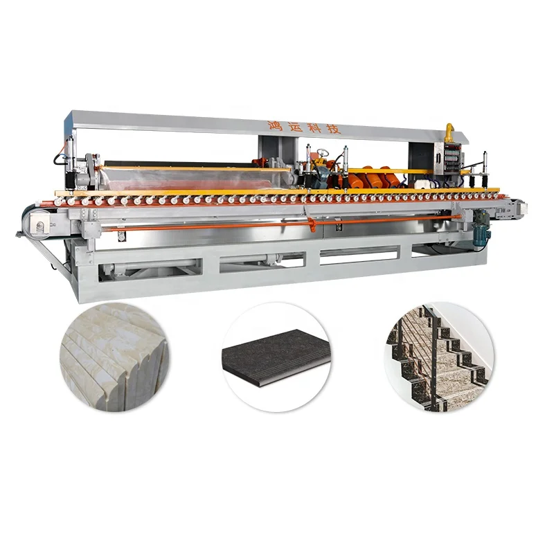 Hongyi China new multi heads ceramic tile polishing line machine marble slab stone and granite automatic polishing machine