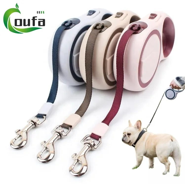 Wholesale Pet Walking Training Automatic Traction Rope tTwo-color Retractable Dog Cat Rope Fashion Multi-color Seat Belt