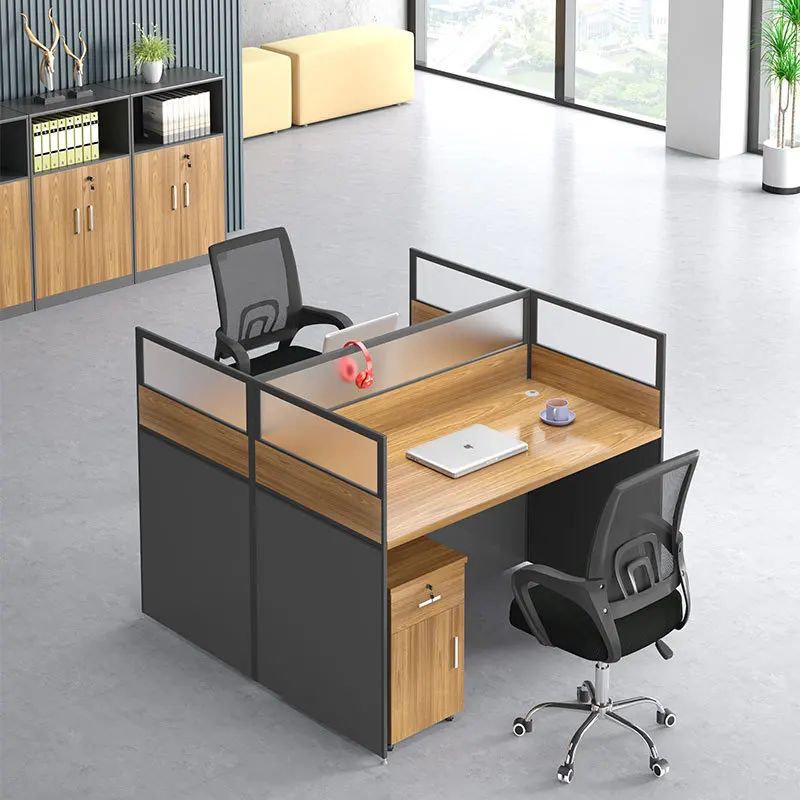Ekintop cheap Soundproof staff working station desktop Office Cubicles office workstation desk with comfortable chair