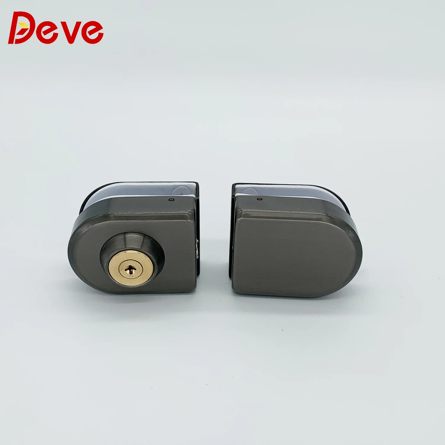 no holes sliding stainless steel glass lock door swinging central glass door lock for double door with keys