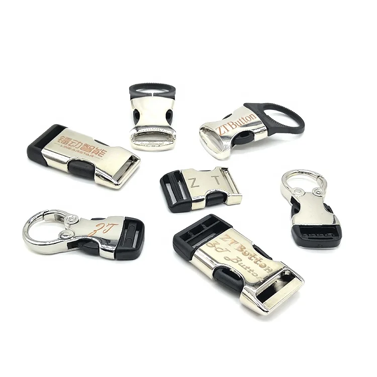 DIY plastic clip belt buckle custom laser logo buckle with quick release