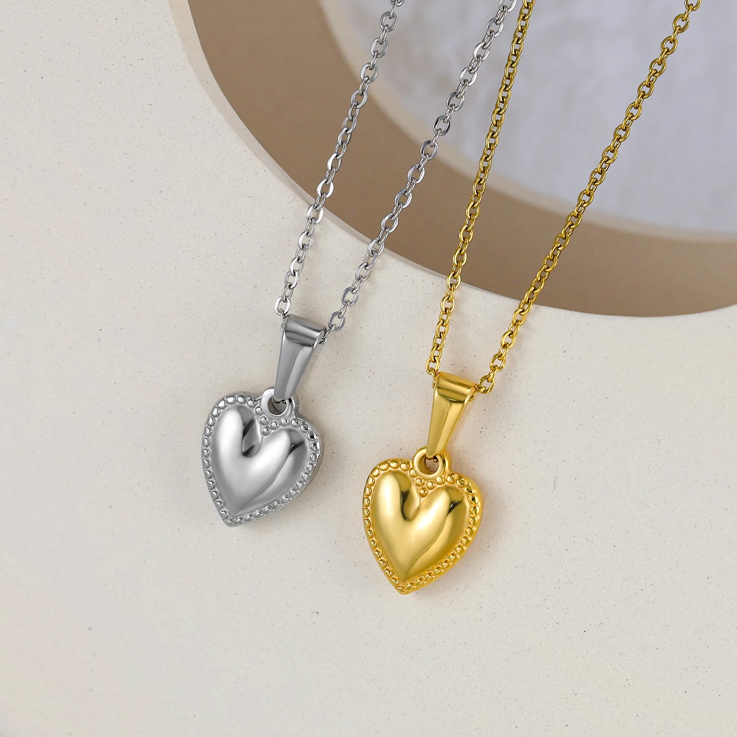 Olivia 18K Custom Waterproof Heart Moon Rose Cross Shape Hot Selling Pendant  Stainless Steel Fashion Pendant for DIY making