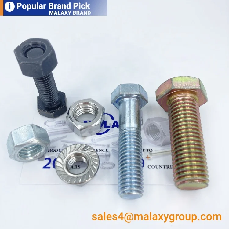 MALAXY Stainless Steel A2 Fully Threaded Hexagon Screw Din933 Bolt With Hexagon Head Din933 Bolt