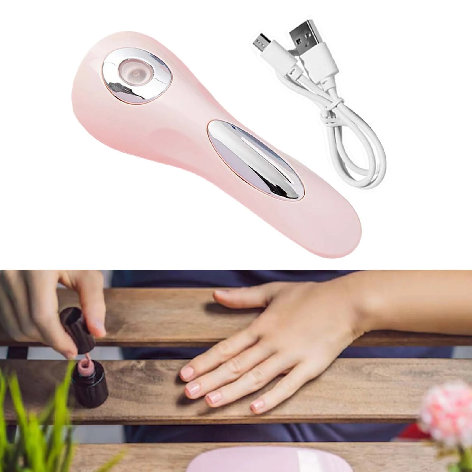 Миниатюрный светодиодный фонарик, лампа для сушки ногтей с USB-зарядкой, Быстросохнущий портативный компактный дизайн