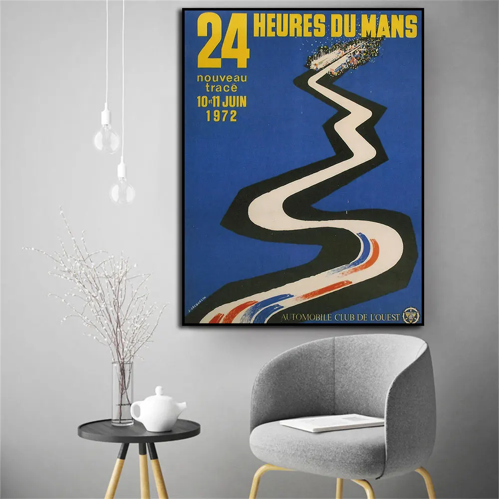 Pop Art Classic Racing Car France Le Mans Poster And Prints On The Wall Prints Pictures