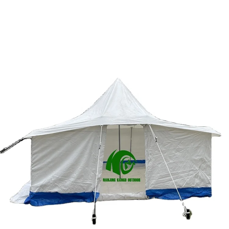 KANGO Factory make emergency disaster waterproof tent outdoor china disaster relief tent UN humanitarian relief tent