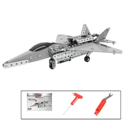 Self Assembly Alloy Metal Iron Building Blocks DIY Stainless Steel Fighter Plane Other Educational Toys