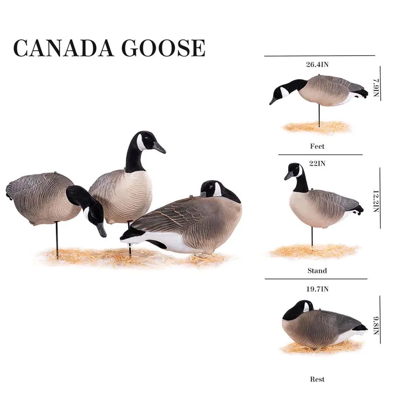 Goose Decoys  Material EVA Collapsible 3D Hunting Decoys  EVA Soft Plastic Canadia Goose