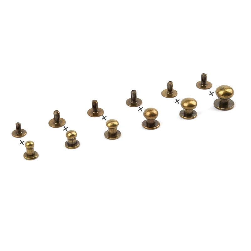 Wholesale Handbag Screws Alloy Round Head Button Studs Screw Rivet for Leather