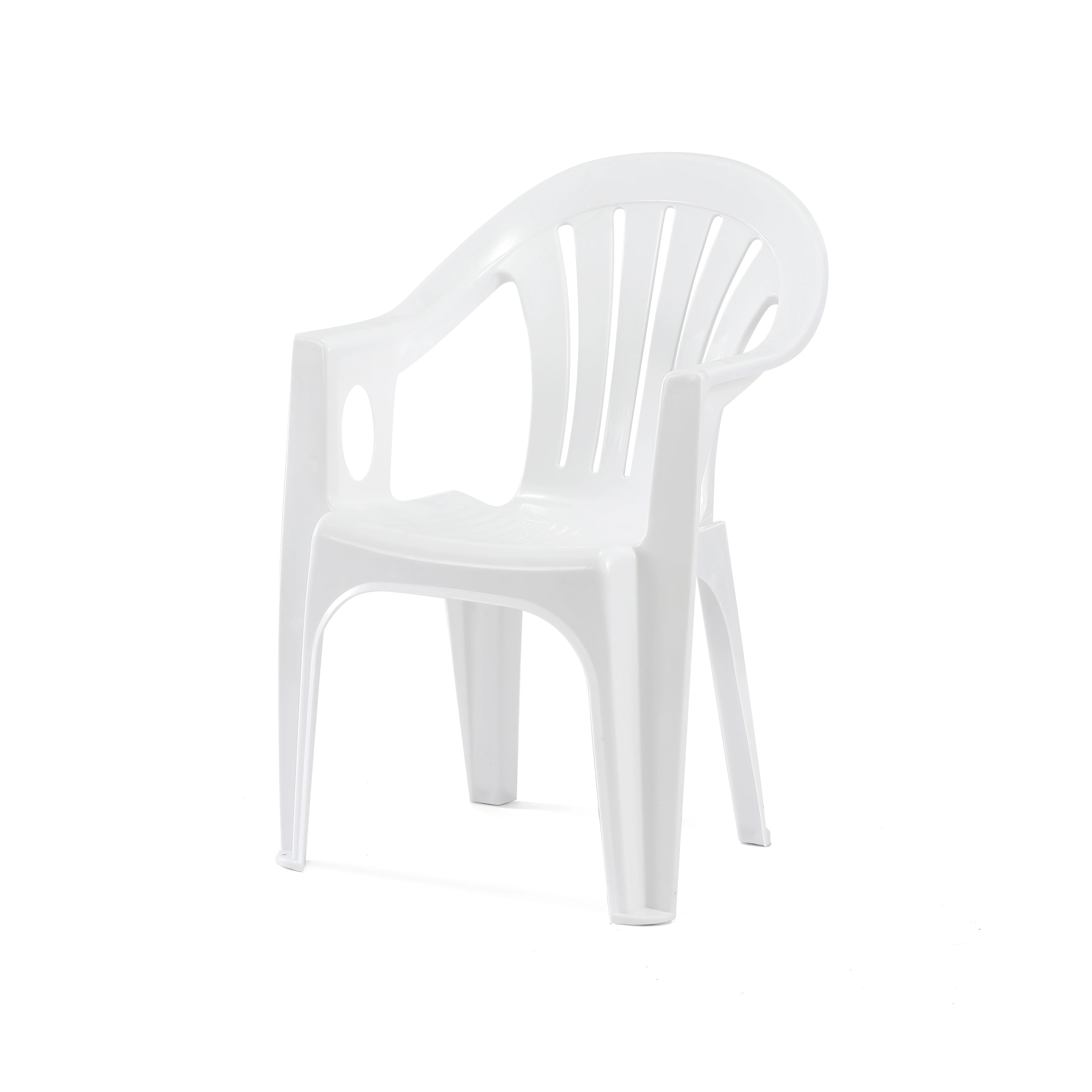 Modern Outdoor Furniture Durable Waist Chair Royal High Back White Plastic Chair for Garden/Banquet Beach Chair