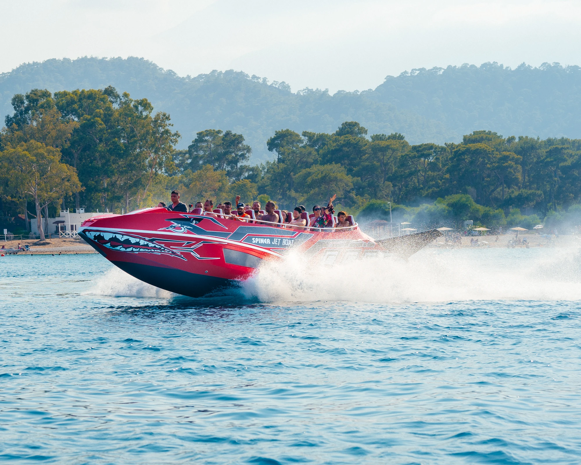 Alesta Роскошный Морской коммерческий реактивный катер темно-красный Новый развлекательный скоростной катер из стекловолокна лучшее качество океан море озеро река