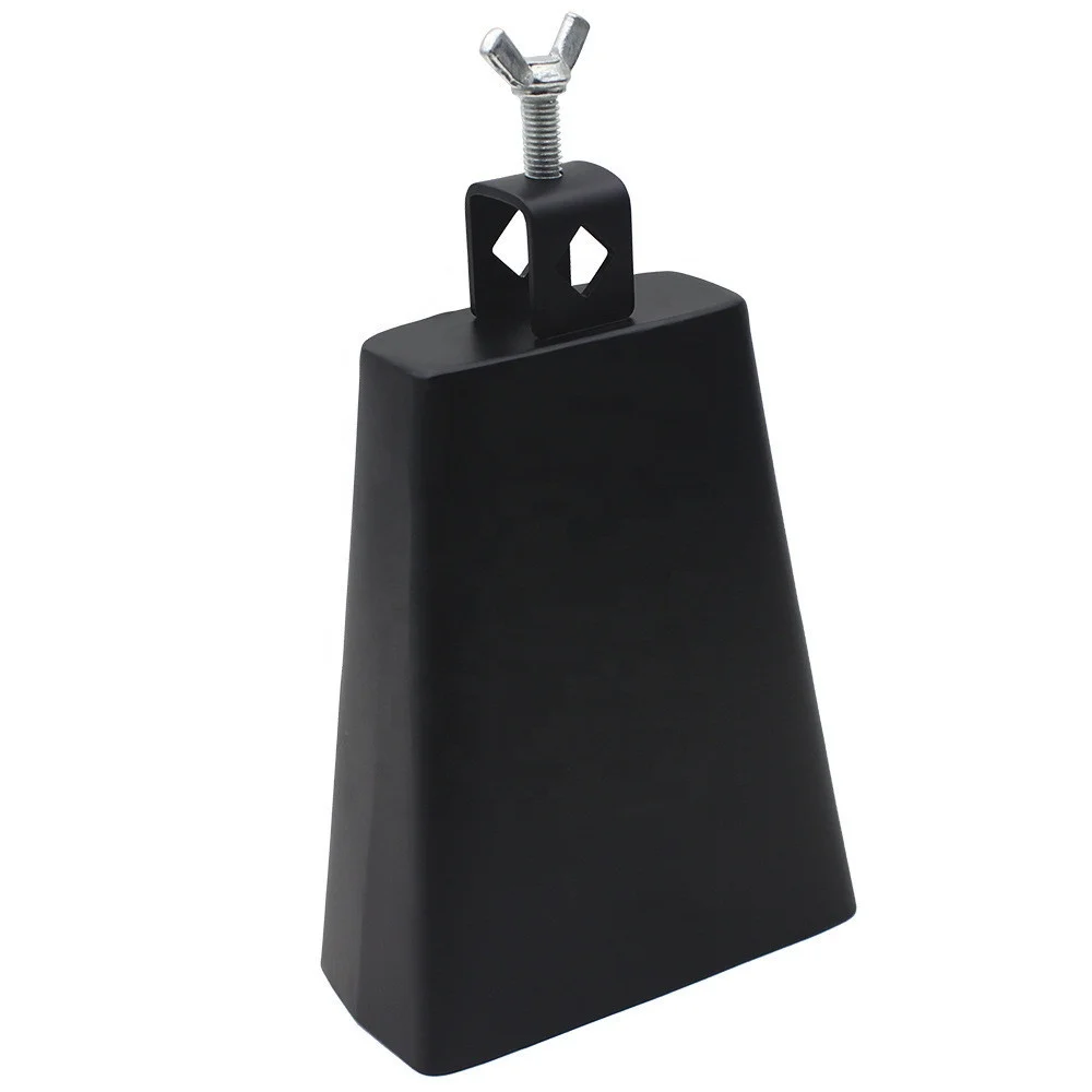 Wholesale Price 6 Inch Black Metal cowbell Orff Instrument Drum Set accessories Percussion