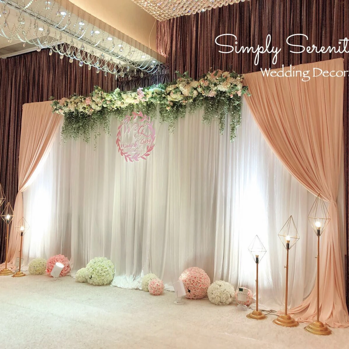 2020 new wedding curtain backdrop Factory wholesale ice silk curtain