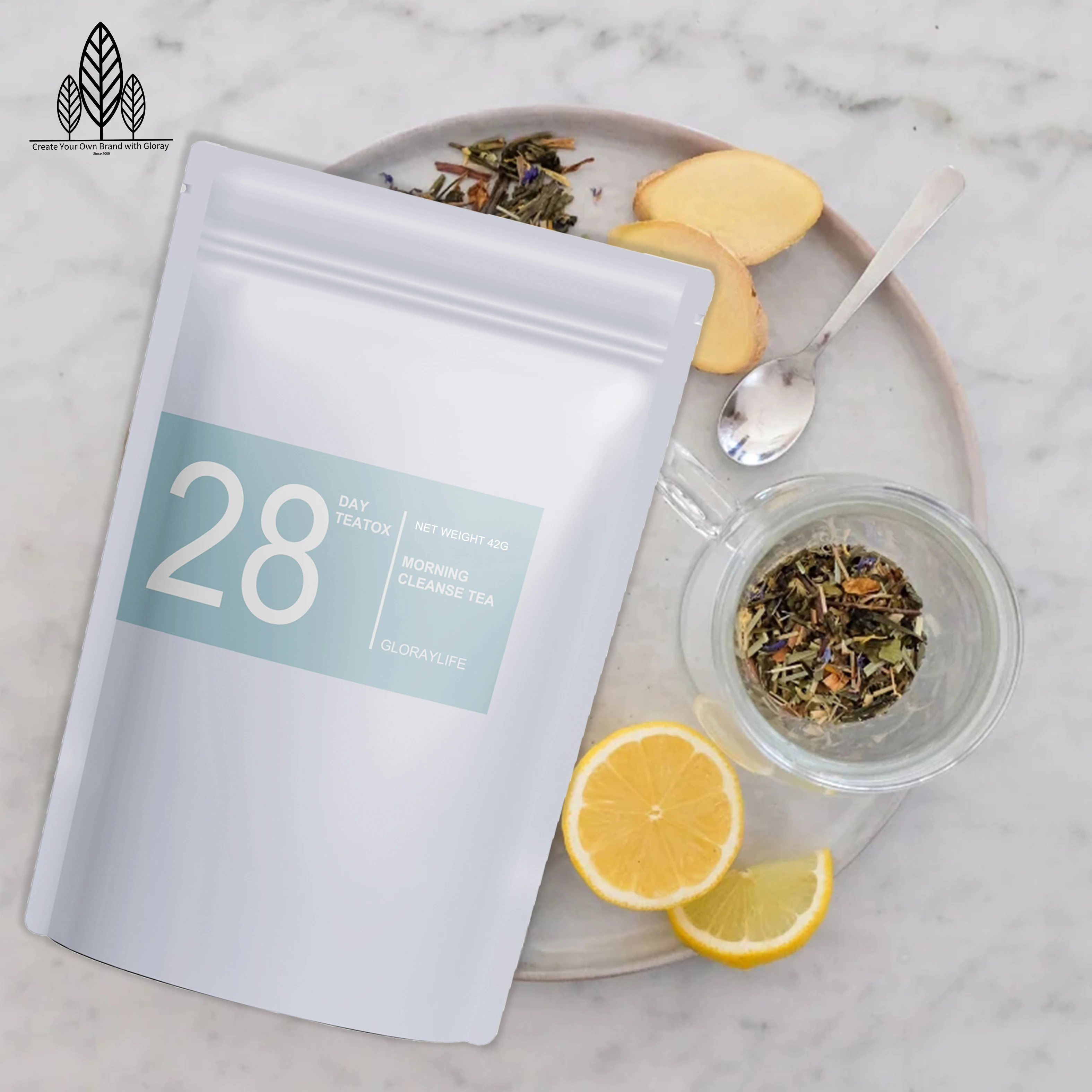 Morning Cleanse 28 Day Loose Leaf Herbal Tea for Weight Loss Detox Slimming Teatox Contains Antioxidants with My Logo