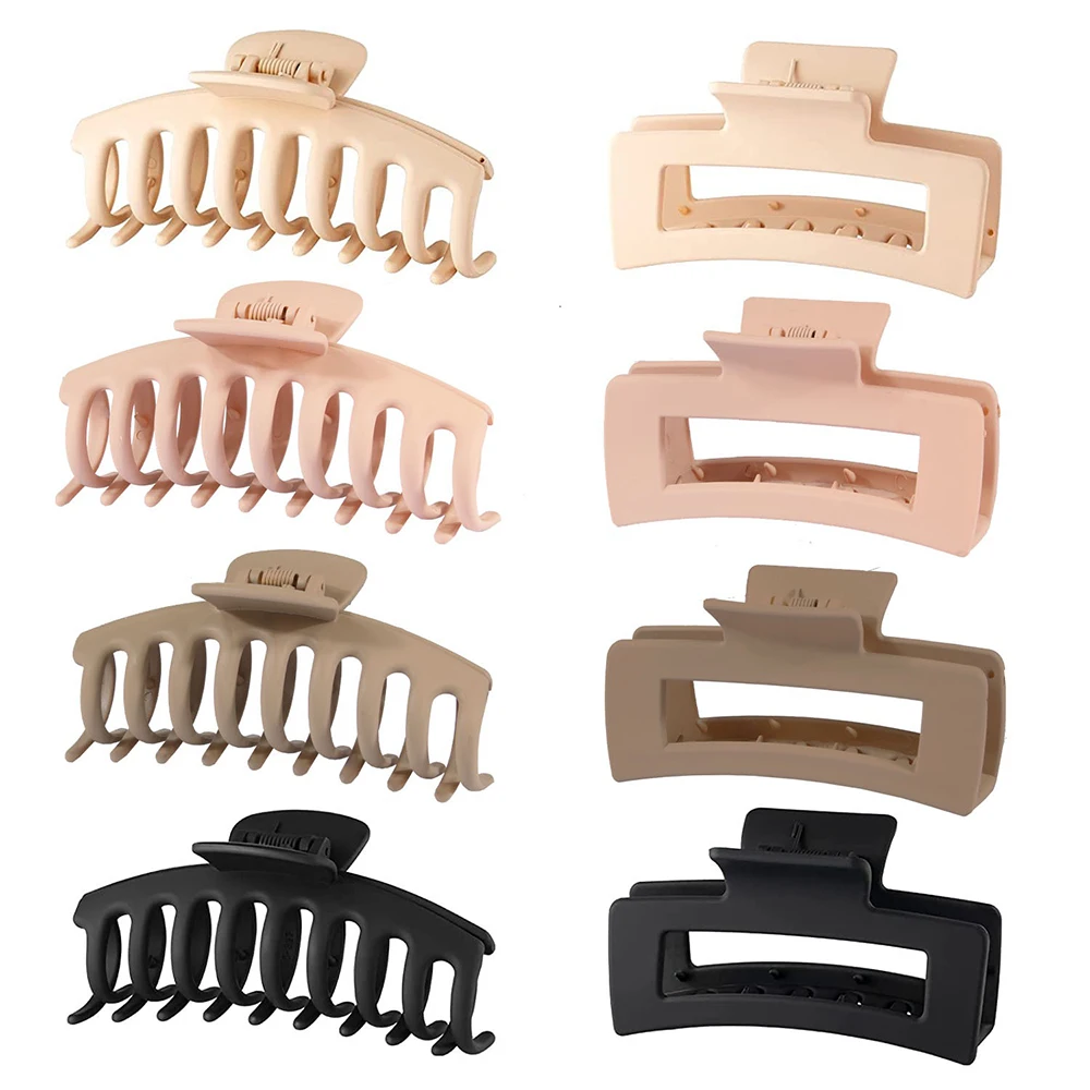 High quality simple temperament scrub oversized back hair tray bath available scrub personality square shark clip set