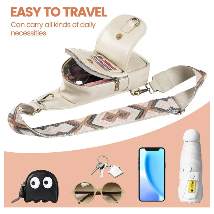 Personalized Fashion Designers Luxury Pu Leather Girls Cross Body Sling Belt Travel Fanny Pack Waist Bag For Women