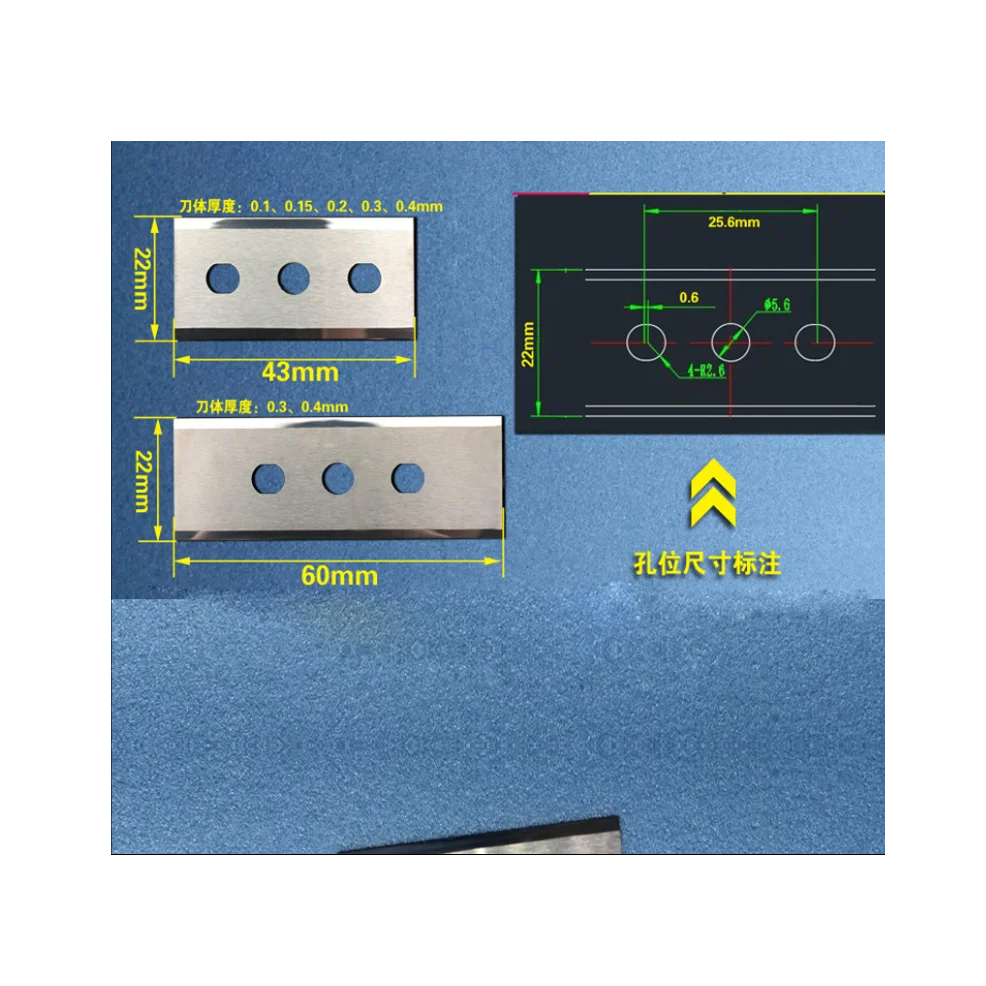 Oem Professional Hot Selling Polished Manufacturer Supply Pvc Three Hole Tungsten Carbide Cutting Blade For Pp Pe Bopp Film