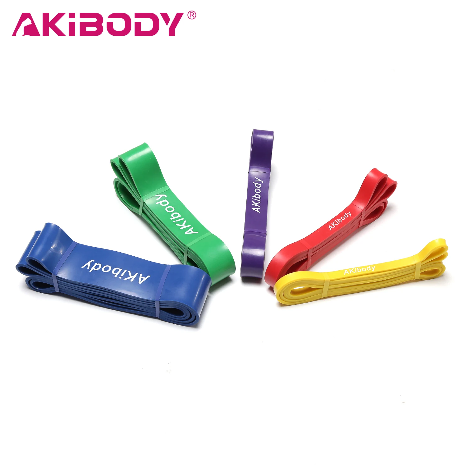 
2080mm Eco-friendly natural Latex yellow rubber resistance exercise band for training muscle and body fitness 