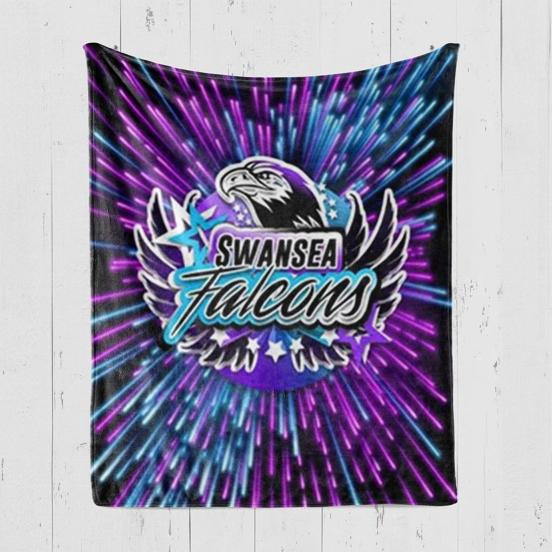 2023 New Design Sports Cheerleader Team Custom Plush Fleece Blanket With Logo