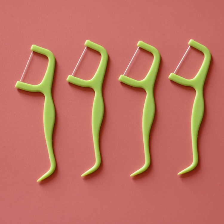 Best selling natural silk toothpick with dental floss