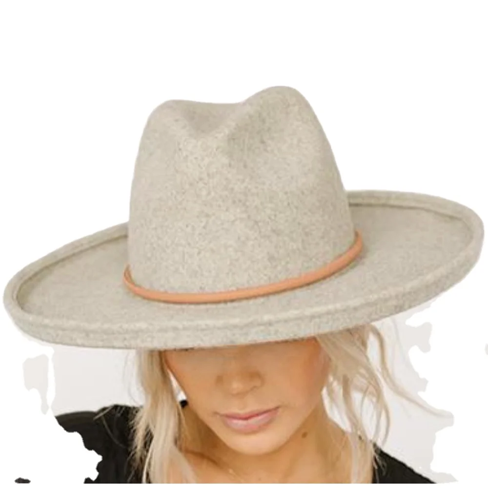 Wholesale fashion Mix gray wool felt hat men in festival