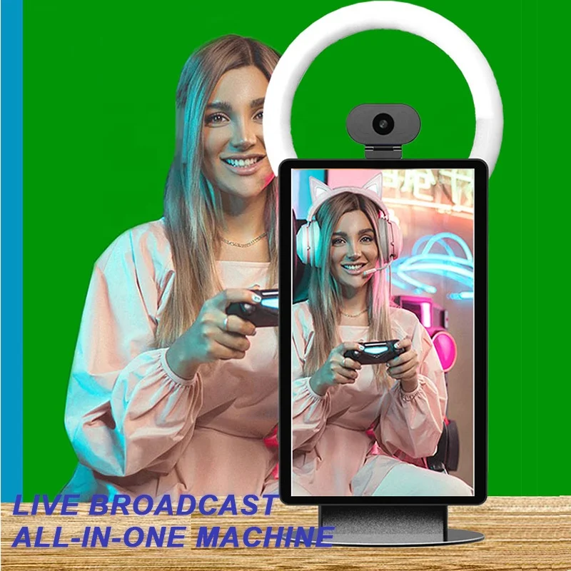 Professional Live Streaming Equipment 15.6 Inch Lcd Touch Screen Online Celebrity Self Media Live Streaming Machine