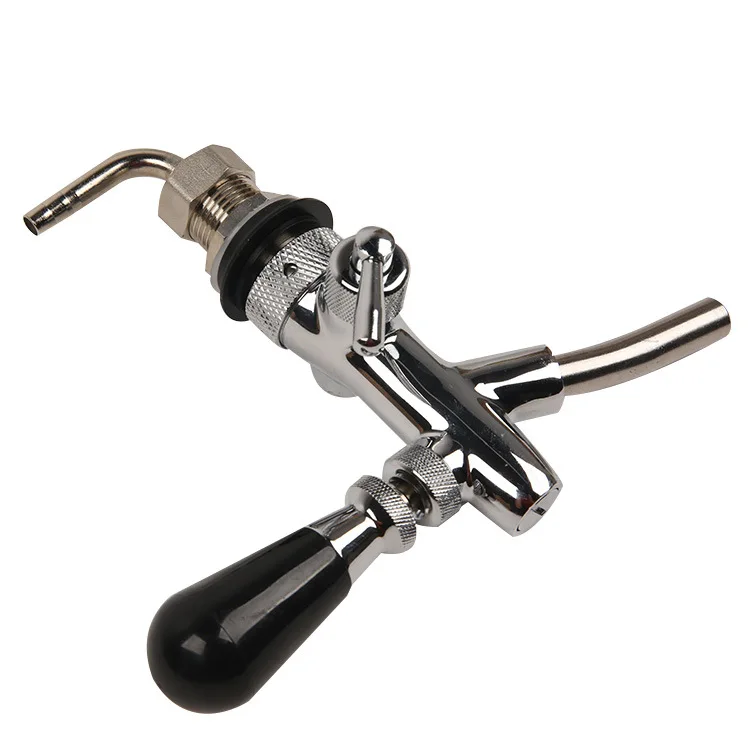 Draft Beer Tap Adjustable Beer Faucet Stainless Steel Brass Chrome Plating Shank with Ball Lock Kits Bar Accessories