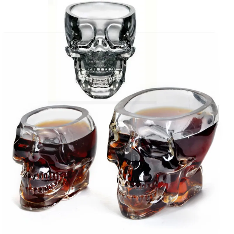 Бар Кристальный череп голова водка чашка 75ML130ML 300 мл пиратский Рюмка для вина