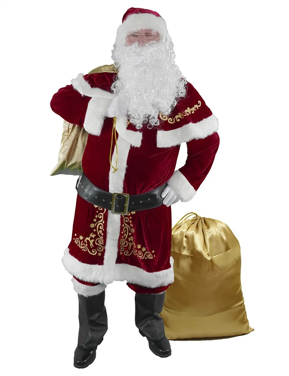 Santa Suit Christmas Santa Claus Costume for Men Women Adult Costume