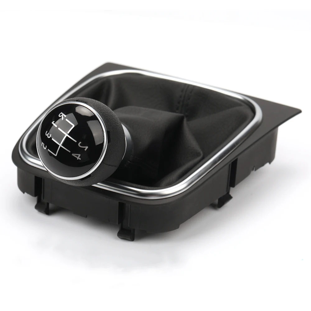Automatic DSG Gear Shift Knob Leather Black Stitching Lever Cover For Golf 6 MK6 GTI Jetta MK6 GLI