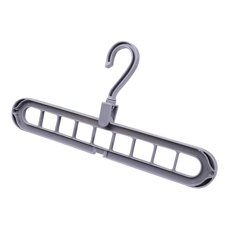 Wholesale 9-hole foldable plastic hanger multi-functional 360 degree rotary hanger 9-in-1 hanger organizer