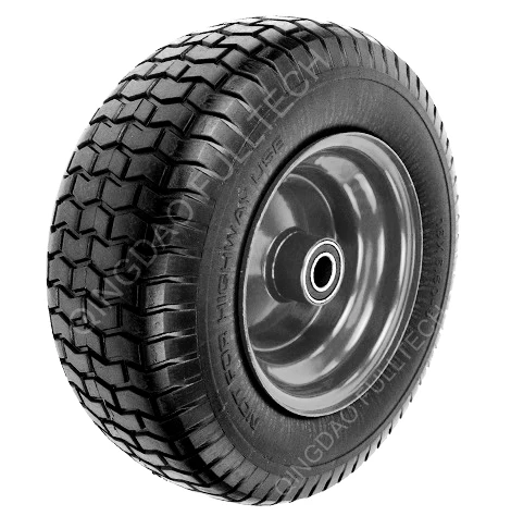 High Quality Lawn Mower Rider 6.50-8 Solid Polyurethane Foam Filled Wheel for Lawn Mower barrow turf Flat Free Tire