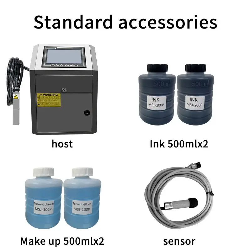 Multi color ink CIJ continuous inkjet printer, printing workshop, food packaging pipe fully automatic inkjet printer