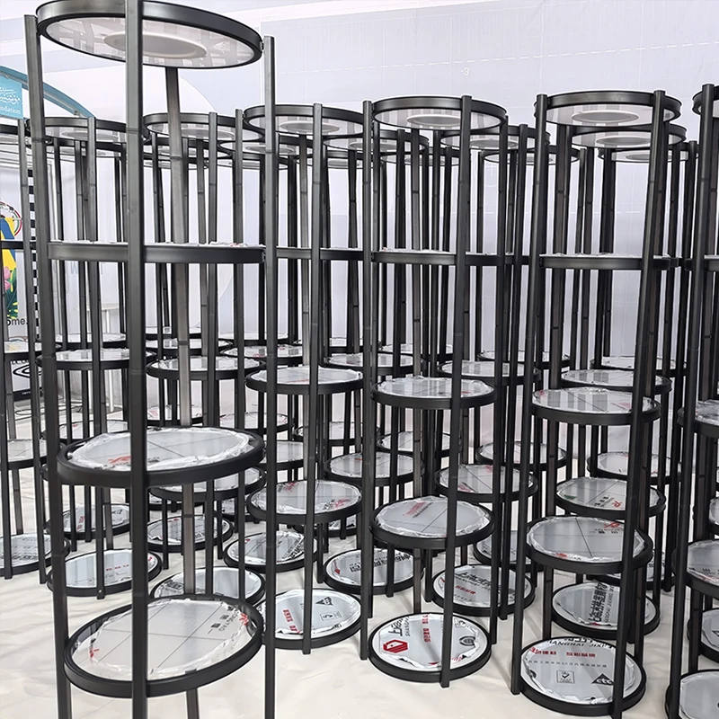 Modern Design Trade Show Display Exhibition Folding Led Portable Modular Folding Showcase Twister Tower