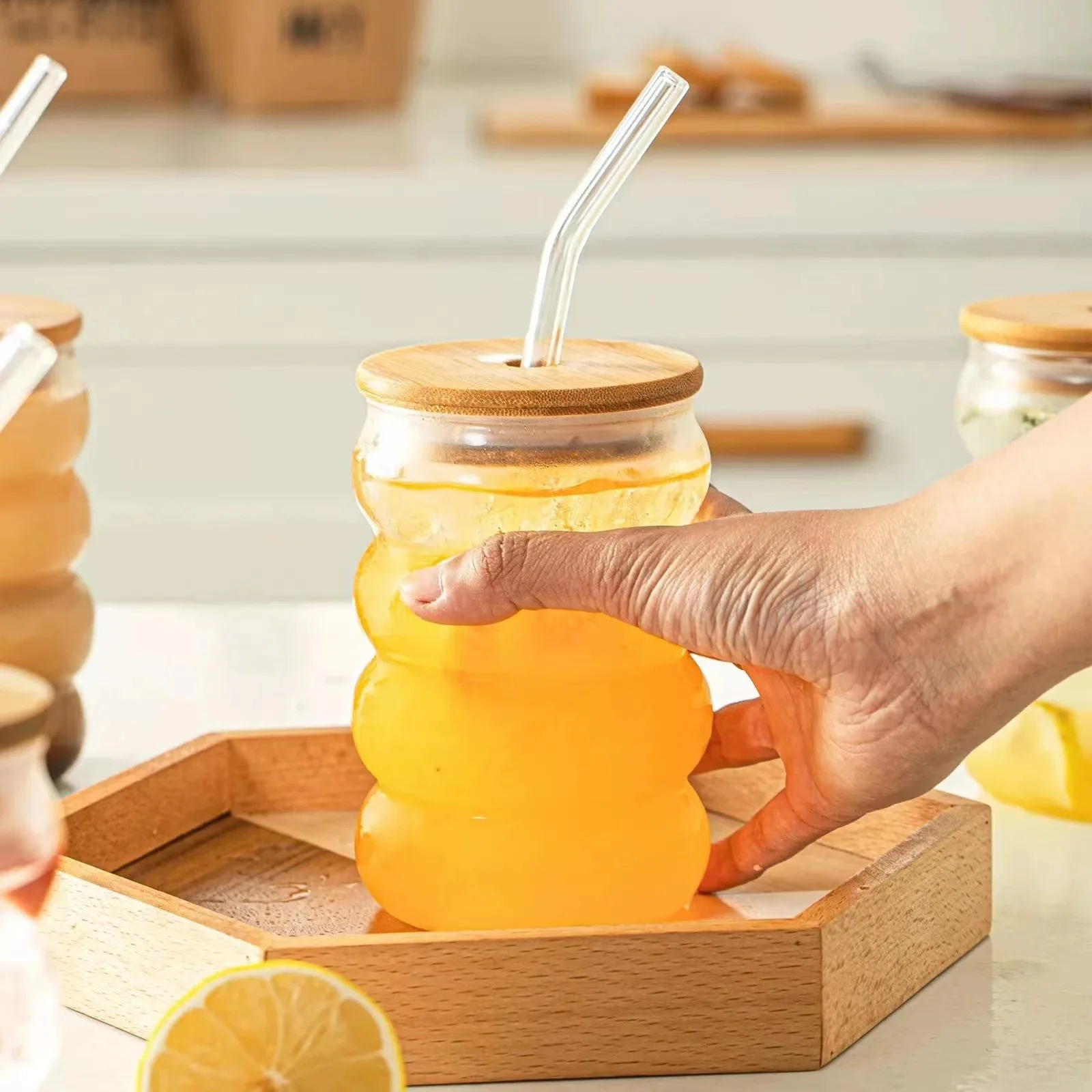 Pyrex Милая гусеница боросиликатное стекло для завтрака прямой питьевой воды применимый отличный выпускной