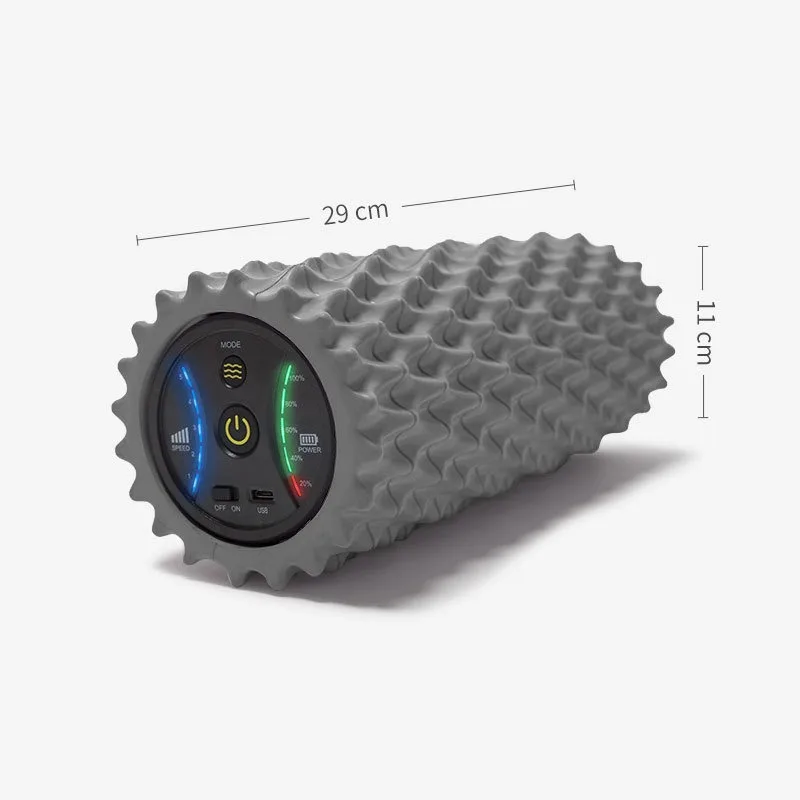 Электрический Вибрационный ролик для мышц тела, ролик для йоги, массажа, ролик для фитнеса, тренажерного зала, ролик для облегчения боли