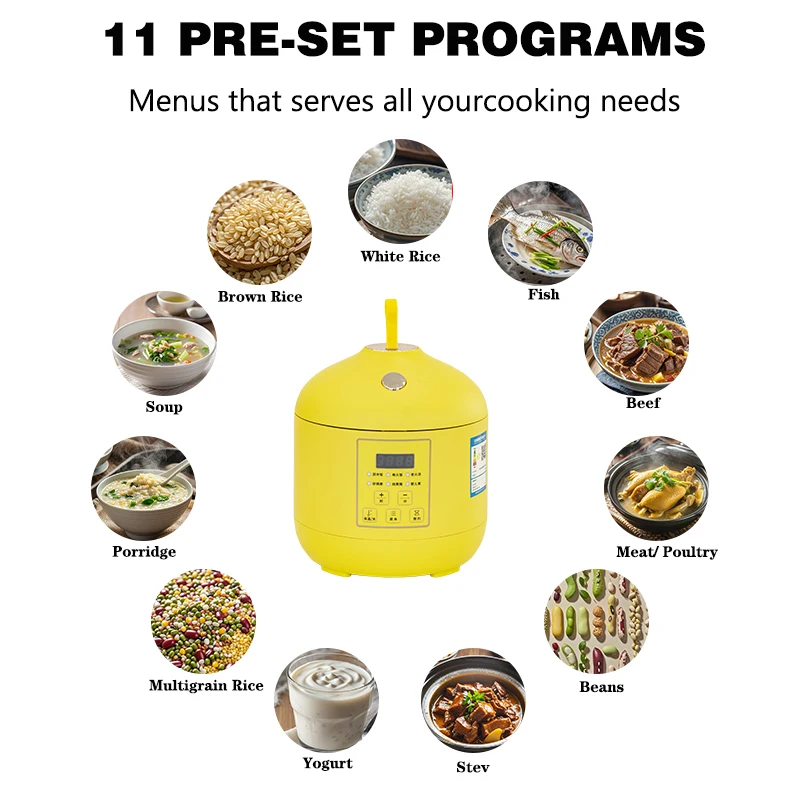 2024 hot sale New Design electronic pressure cooker Pressure Cooker 4L household smart portable electric pressure cookers