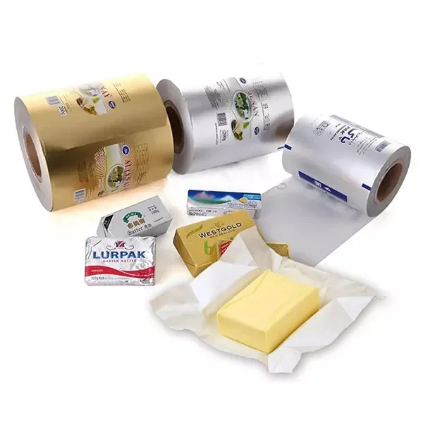 Custom Low Temperature Laminated Heat Seal Lacquer Aluminum Foil Cheese Packaging Wrapping Paper Margarine Butter Wrapper Film