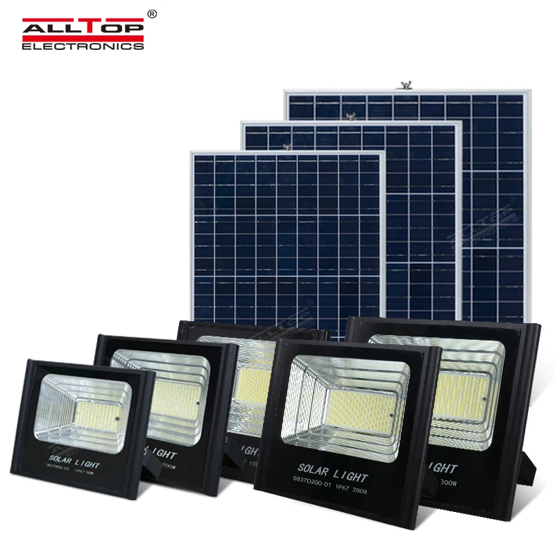 ALLTOP Factory Direct Sale Landscape Lighting IP65 50w 100w 150w 200w 300w LED Solar Flood Lamp