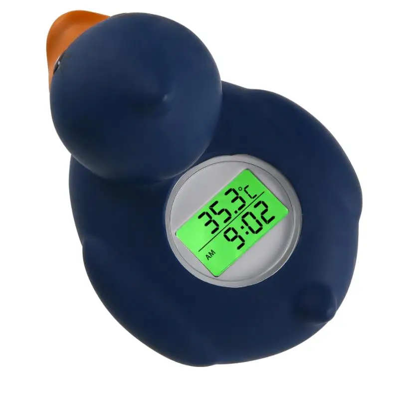 2021 rubber digital duck electric bath shower thermometer soft kids baby silicone animal bath toys