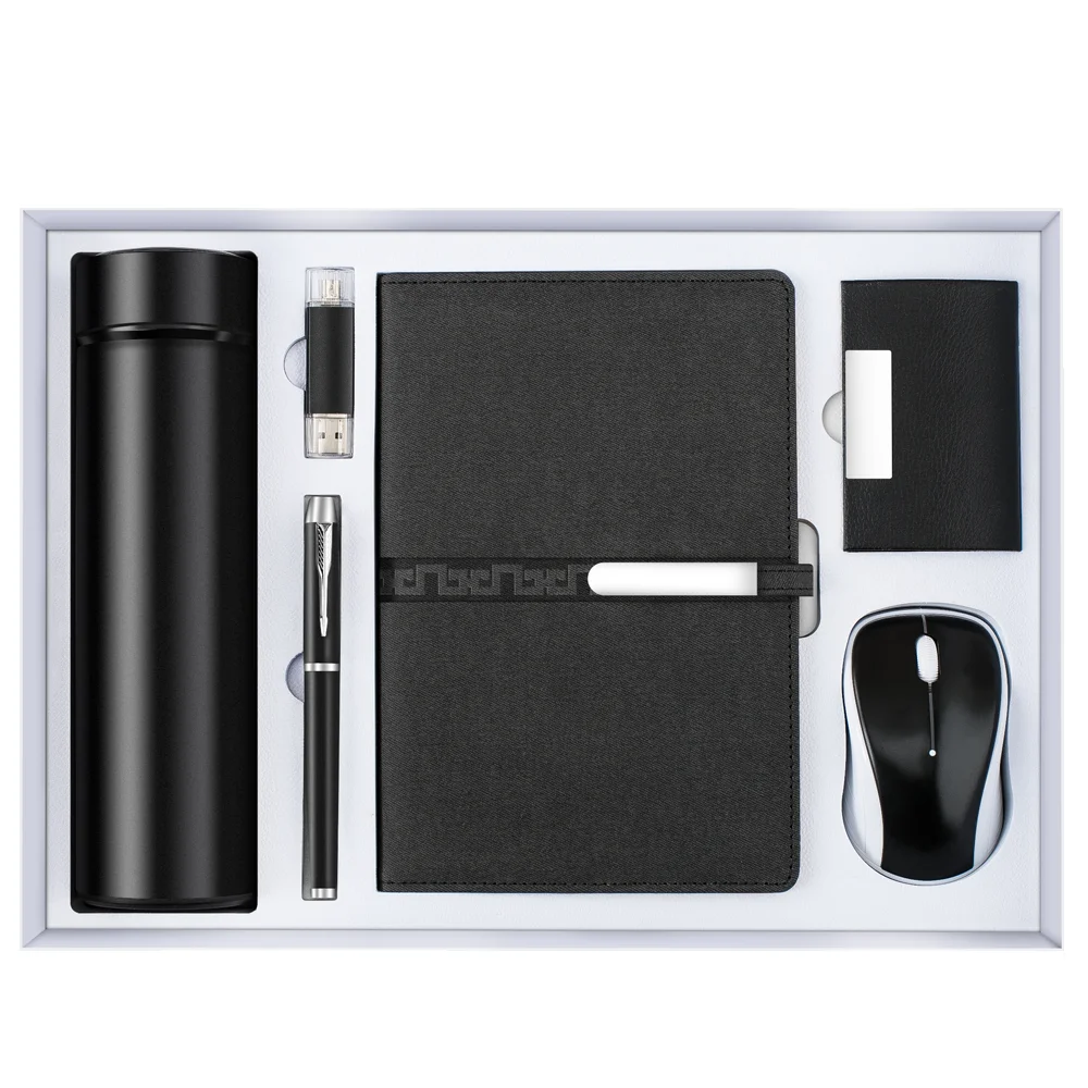 Elegant 6-Piece Of Gift Sets In Stock Custom Notebook Gift Set For Business Office Stationery Set Promotional Office Products