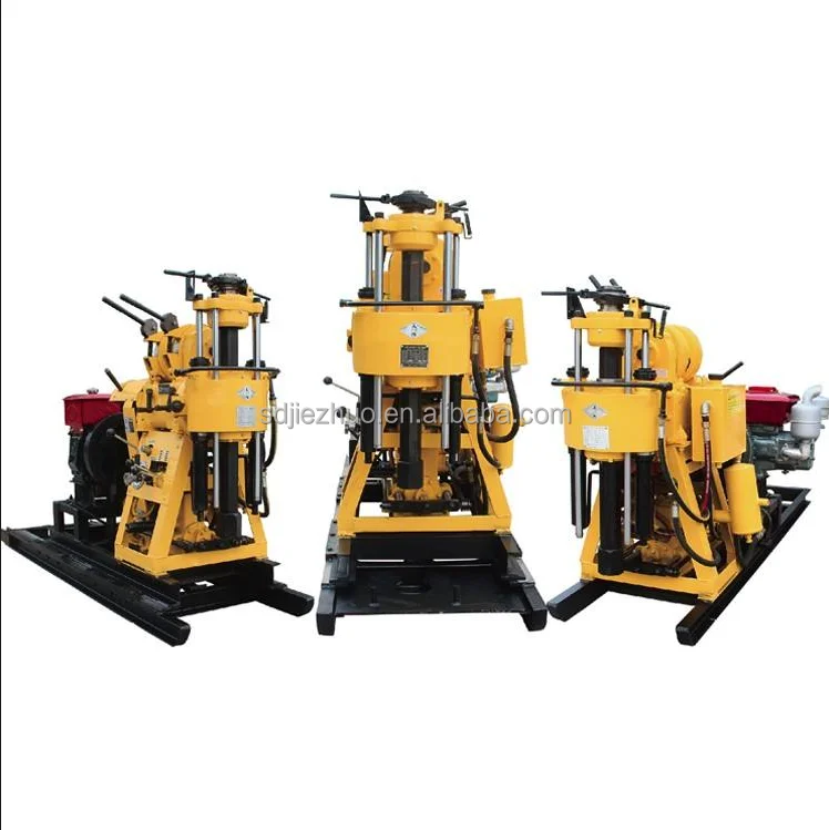 200m Wheels Type Hydraulic Portable Diesel Diamond Core Sample Drilling Machine Underground Borehole Water Well Drilling Rig