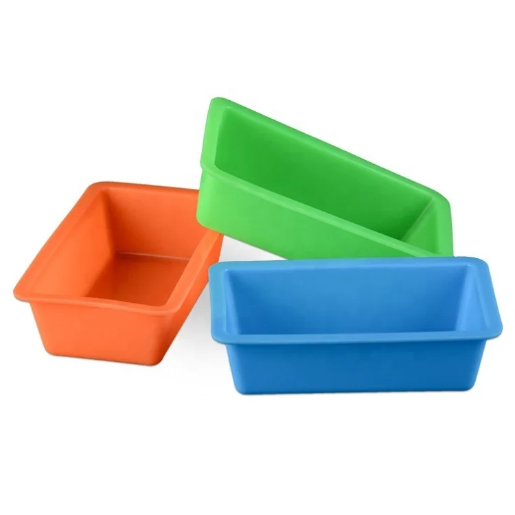 Custom Made Oem Logo Icecream Candy Tray Big Rectangle Shape Container Rtv Liquid Molding 3D Resin Rubber Silicone Mold