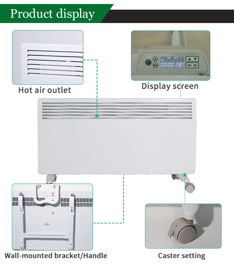 С мобильным приложением пульт дистанционного управления для библиотек торговых центров и гостиной потолочные Настенные Конвекционные Обогреватели