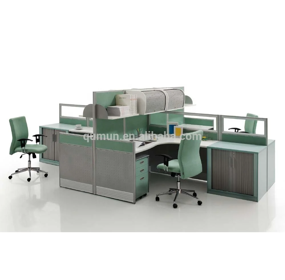 modular office furniture staff workstation and partition with screen